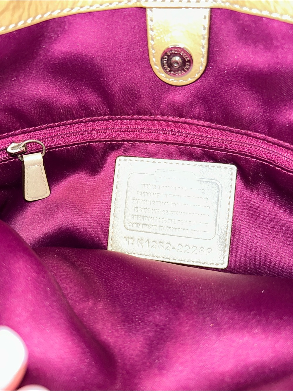 Coach 2012 Madison Signature Distressed Op Art Maggie Hobo Bag & Wallet EUC - Picture 7 of 10